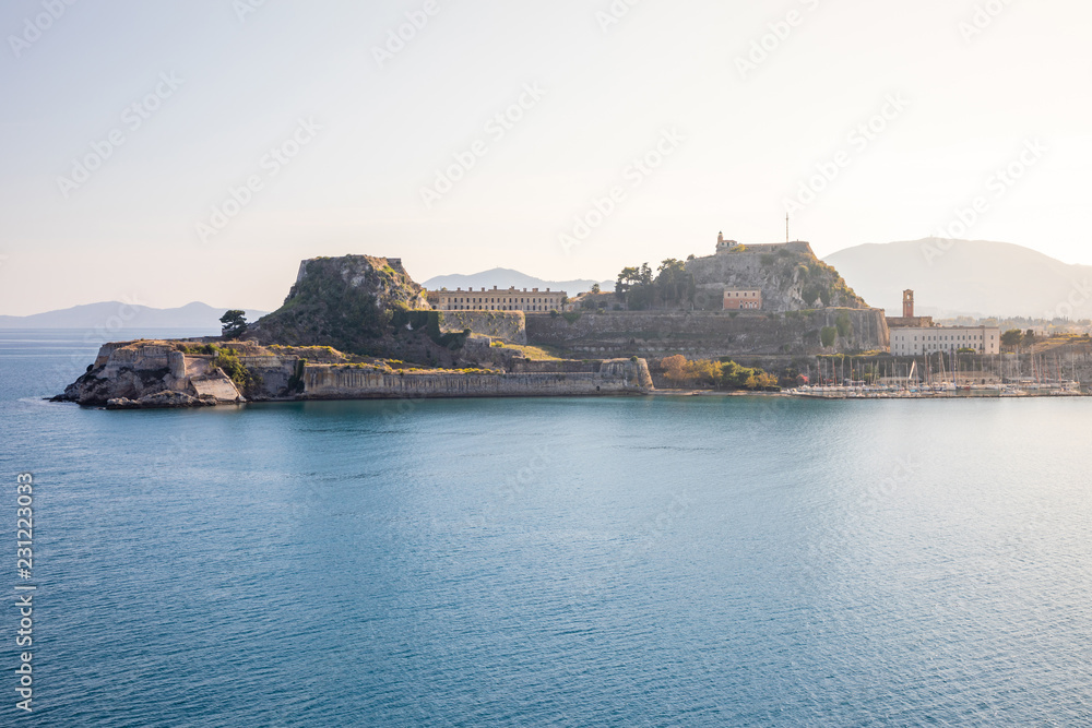 Old Venetian fortress and at Corfu, Ionian Islands in Greece Old Venetian fortress and at Corfu, Ionian Islands in Greece