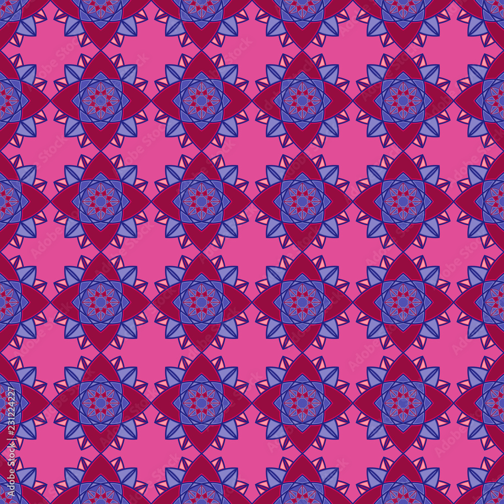Decorative seamless pattern with mandala
