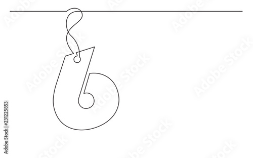 continuous line drawing of tag label number design