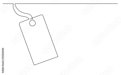 continuous line drawing of tag label design