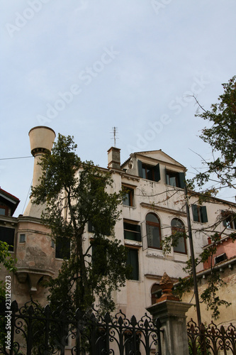 Venice, historic house and chimney photo