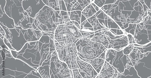 Urban vector city map of St Etienne, France