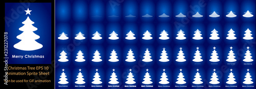 Christmas Santa Laughing and wishing animation sprite sheet, Can be used for GIF animation
