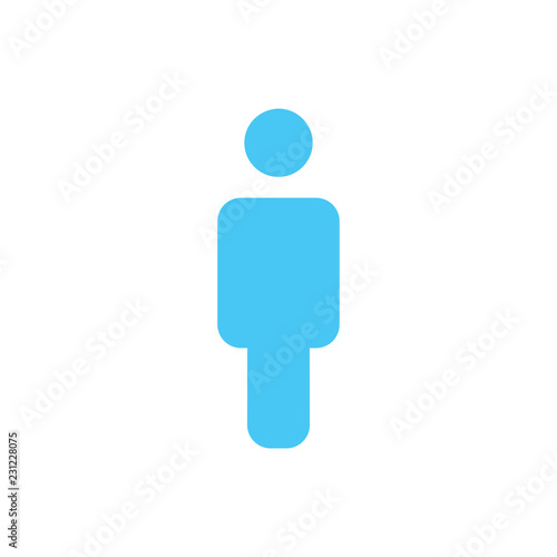 Man Icon vector. Simple fla...