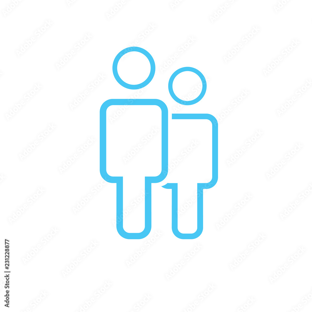 Male and female icon thin line for web and mobile, modern minimalistic flat design. Vector illustration isolated on white background. Male and female icon thin line for web and mobile, modern minimalistic flat design. Vector illustration isolated on white background.