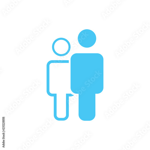 Linear and flat Man an woma...