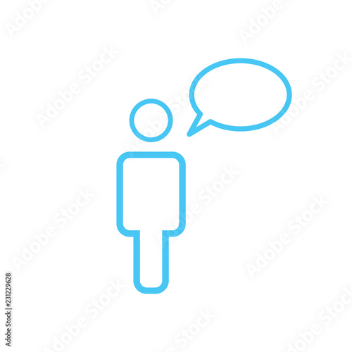 Linear Message Icon Person ...