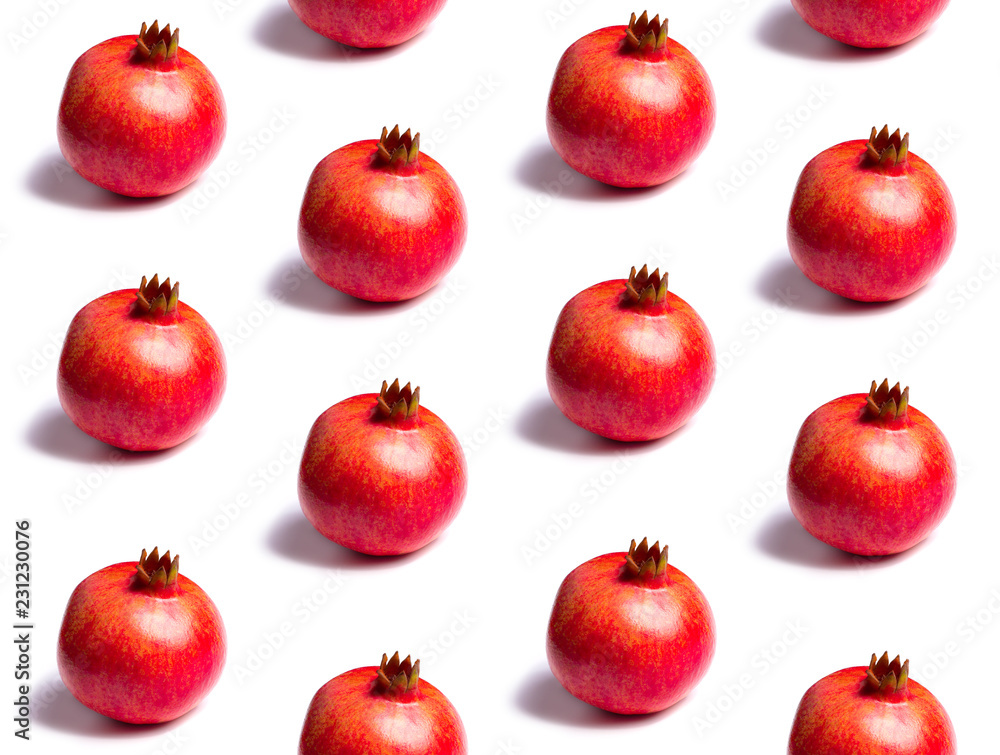 Pomegranate on the white background. Pomegranate on the white background.