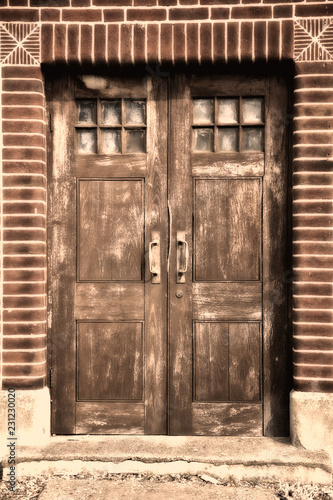 Obraz na płótnie Old Wooden Door w salonie
