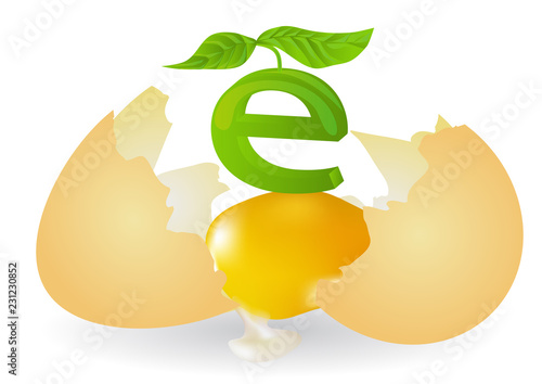 ecological egg on white