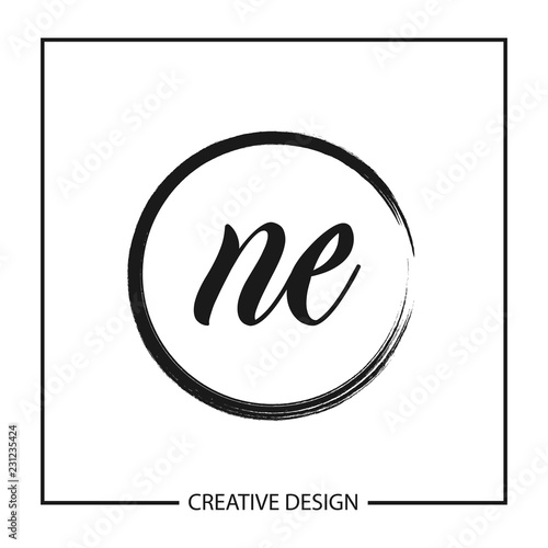 Initial Letter NE Logo Template Design Vector Illustration