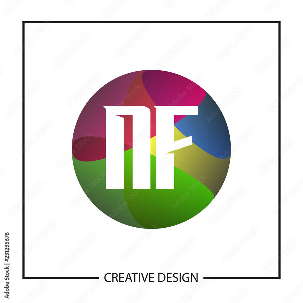 Initial Letter NF Logo Template Design Vector Illustration Initial Letter NF Logo Template Design Vector Illustration