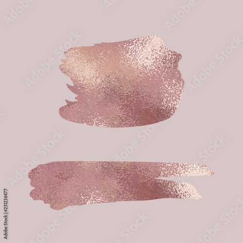 Wallpaper Mural Rose gold brush strokes. Vector drawing for sales, design invitations Torontodigital.ca