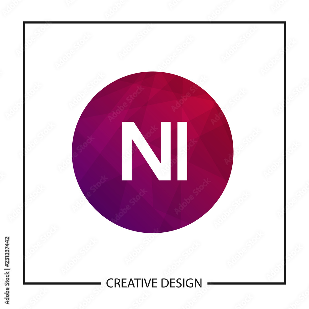 Initial Letter NI Logo Template Design Vector Illustration Initial Letter NI Logo Template Design Vector Illustration