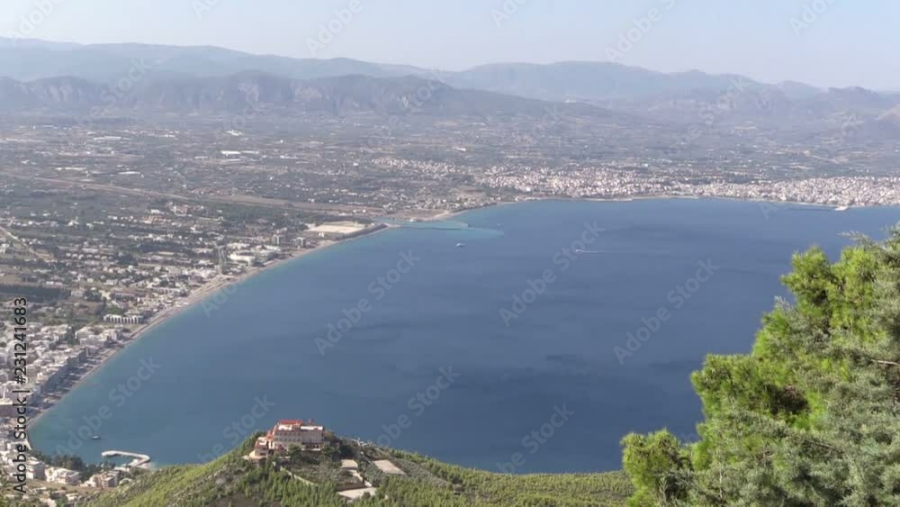 Loutraki, Corinth, Gulf of Corinth, Greece. The view from the top. Loutraki, Corinth, Gulf of Corinth, Greece. The view from the top.