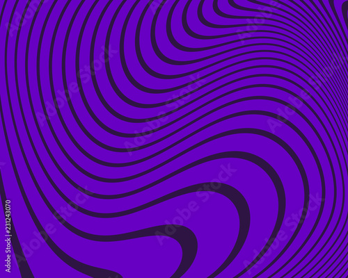 Abstract pattern. Texture with wavy, curves lines. Optical art background. Vector illustration  