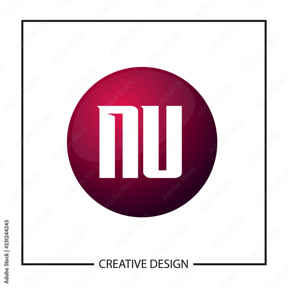 Initial Letter NU Logo Template Design Vector Illustration Initial Letter NU Logo Template Design Vector Illustration