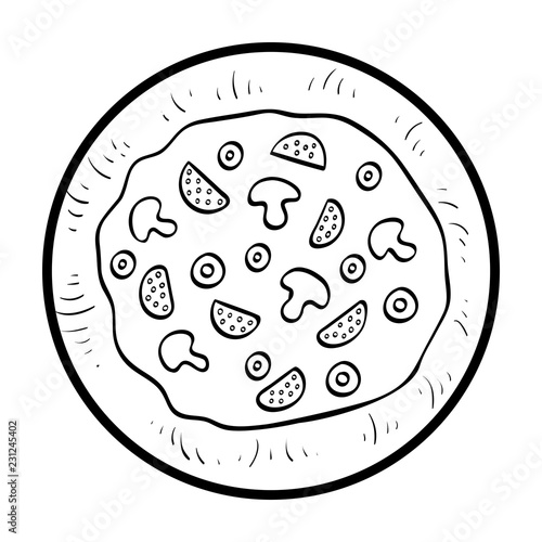 Coloring book, Pizza