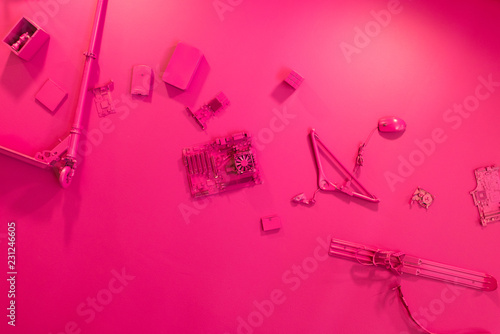 Pink and abstract art