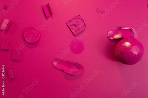 Pink and abstract art