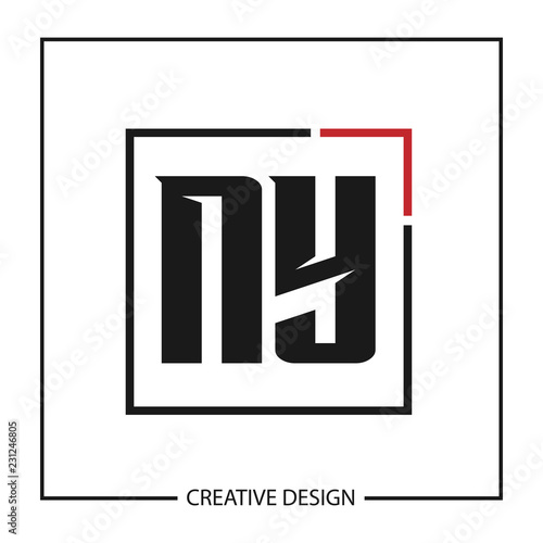 Initial Letter NY Logo Template Design Vector Illustration