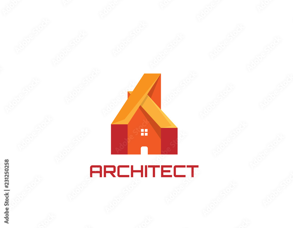 Architecture house design logo - illustration