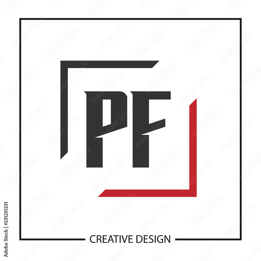 Initial Letter PF Logo Template Design Vector Illustration Initial Letter PF Logo Template Design Vector Illustration