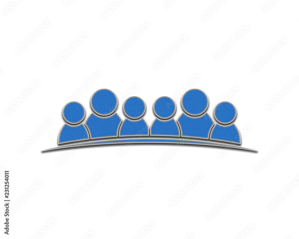 People Group of Six persons in Fabric style People Group of Six persons in Fabric style
