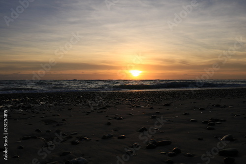 beach  sunrise and horizon