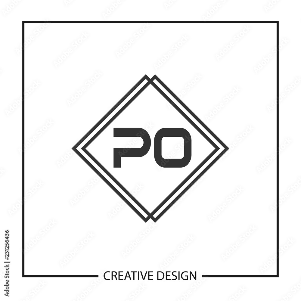 Initial Letter PO Logo Template Design Vector Illustration Initial Letter PO Logo Template Design Vector Illustration