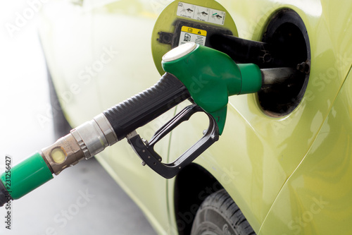 Car refueling on a petrol station