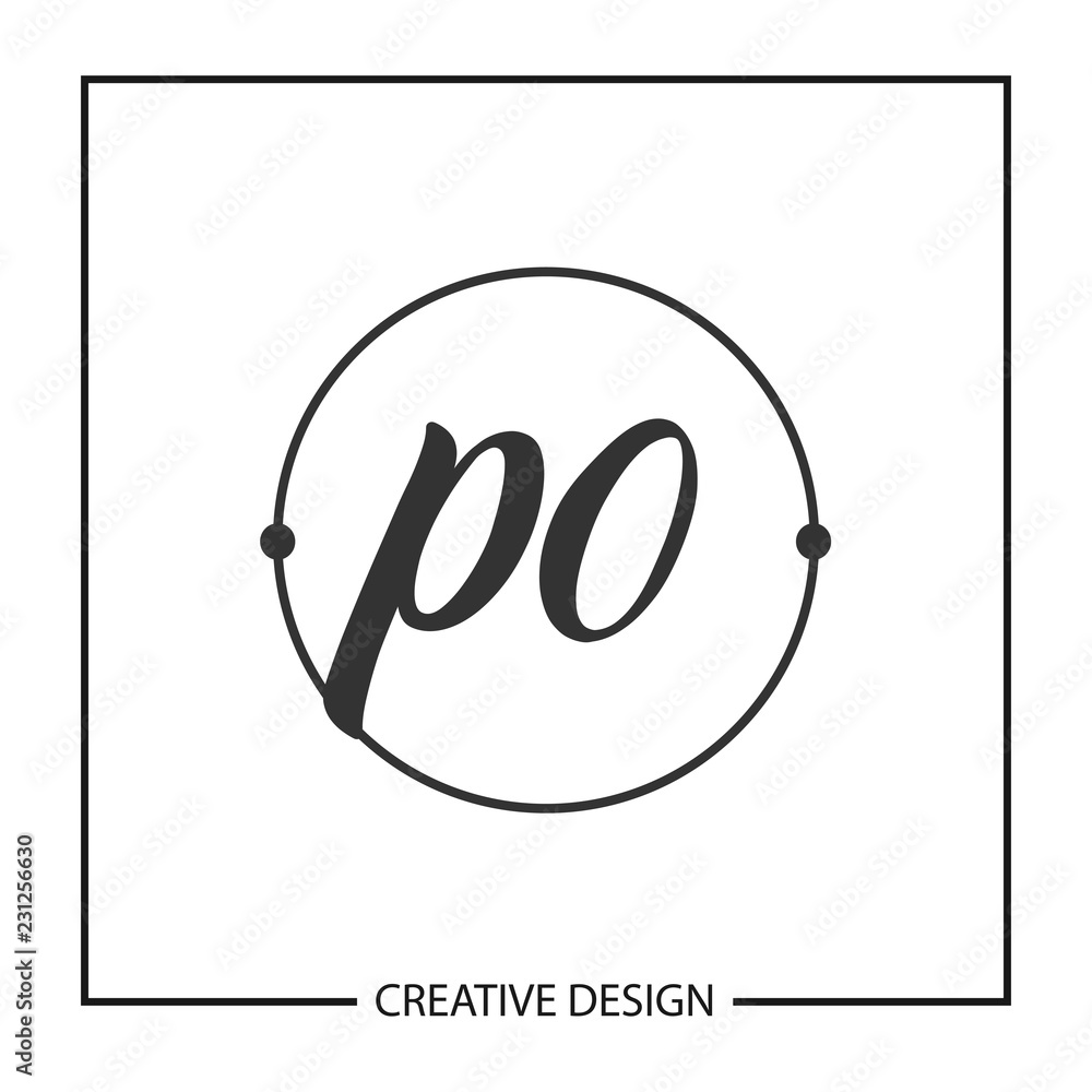 Initial Letter PO Logo Template Design Vector Illustration Initial Letter PO Logo Template Design Vector Illustration