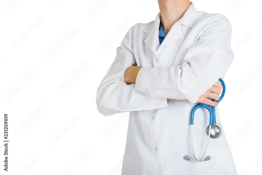 man doctor pure white isolated background stethoscope corona covid19 coronavirus virus man doctor pure white isolated background stethoscope corona covid19 coronavirus virus