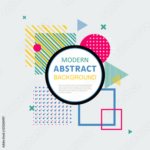 Modern abstract geometric pattern design and background. Use for modern design, cover, poster, template, brochure, decorated and flyer.