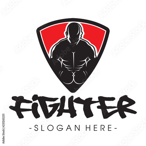 Fighter Logo Design Vector