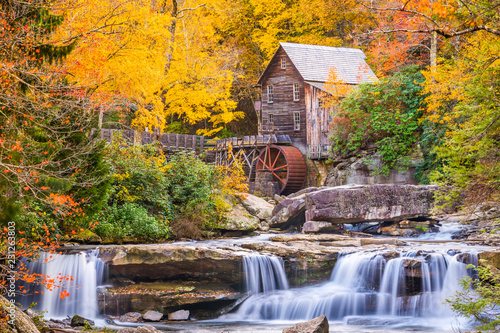 Glade Creek Gristmill, West Virginia, USA  in Autumn photo