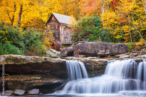 Glade Creek Gristmill, West Virginia, USA  in Autumn