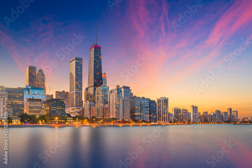 Chicago, Illinois, USA Lake Skyline