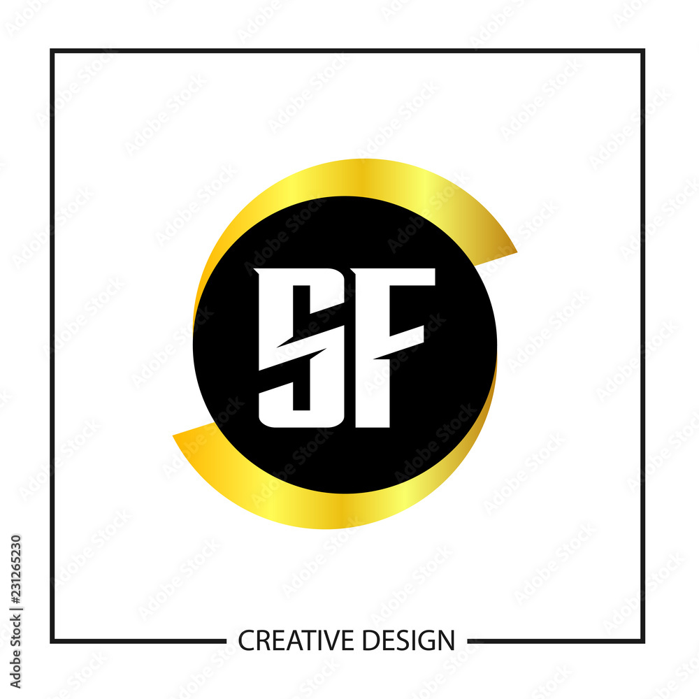 Fototapeta premium Initial Letter SF Logo Template Design Vector Illustration