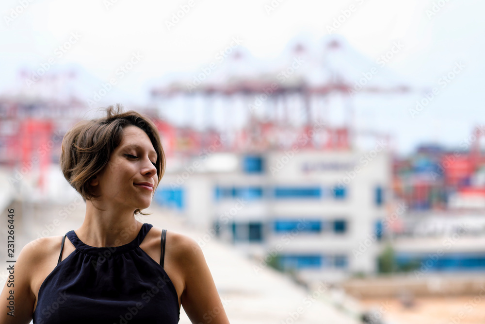 Fototapeta premium Portrait of a young and beauty girl