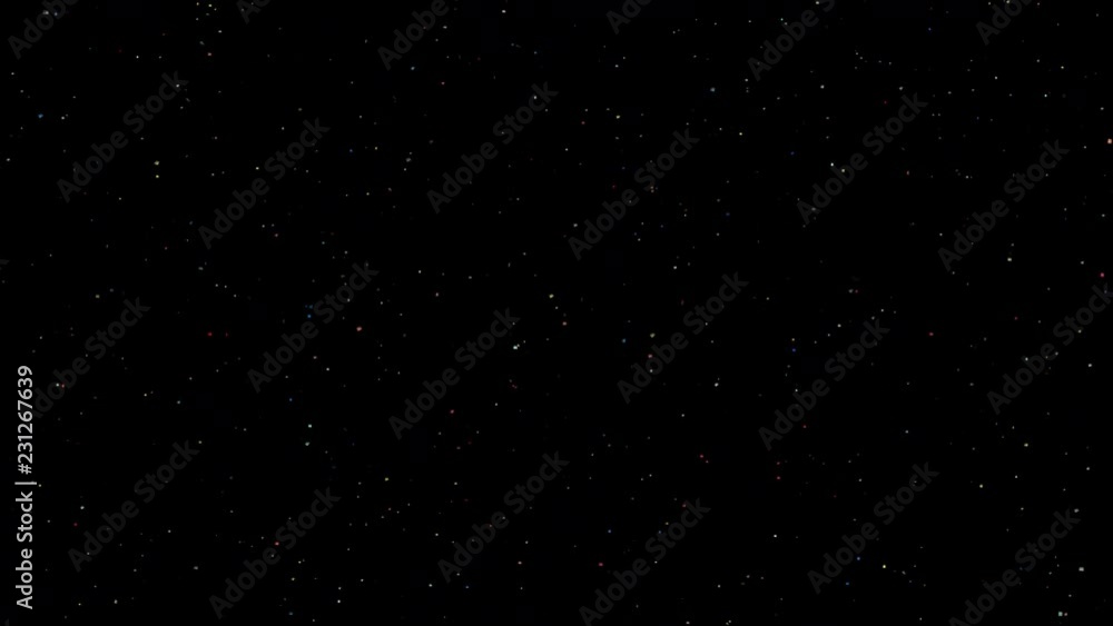 Confetti particles fall, twist and stream (Loop with Matte). Confetti particles fall, twist and stream (Loop with Matte).