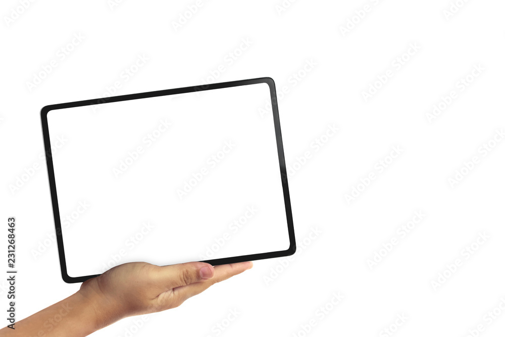 tablet in hand tablet in hand