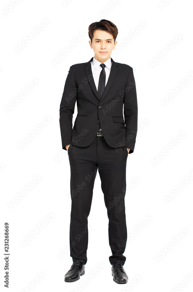 Full body of young handsome business man isolated Full body of young handsome business man isolated