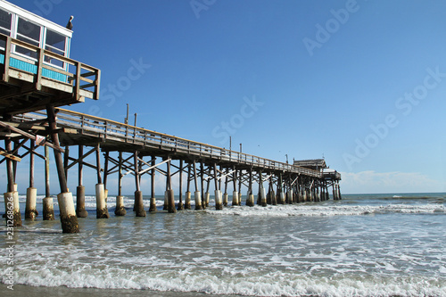 Cocoa Beach Pier, Florida and Pelican #231268626