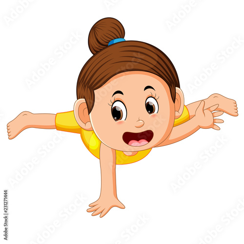 a girl Street dancer warming up intensively before street workout