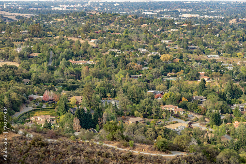 View of city sprawl