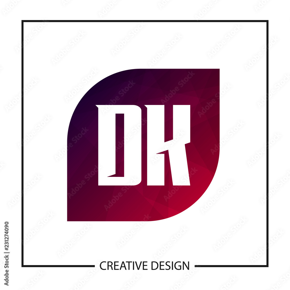 Obraz premium Initial Letter DK Logo Template Design Vector Illustration