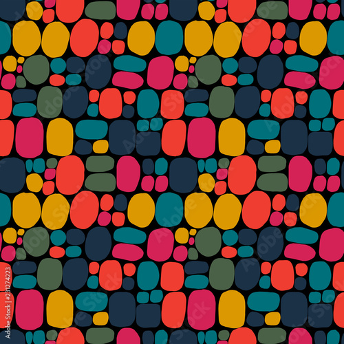 Polka dot vector background. Seamless vector pattern