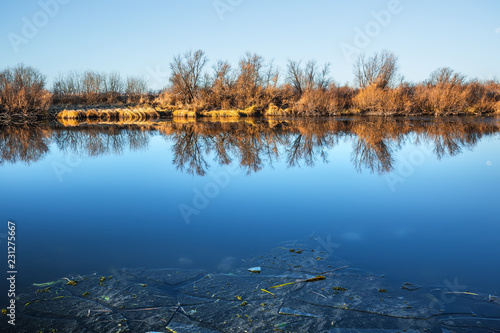 Autumn river chick. Western Siberia  Novosibirsk region