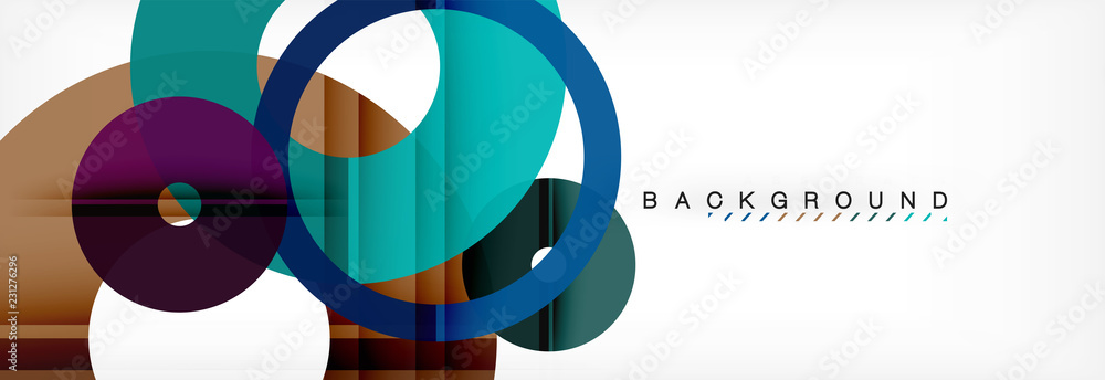 Fototapeta premium Geomtric modern backgrounds, rings abstract template